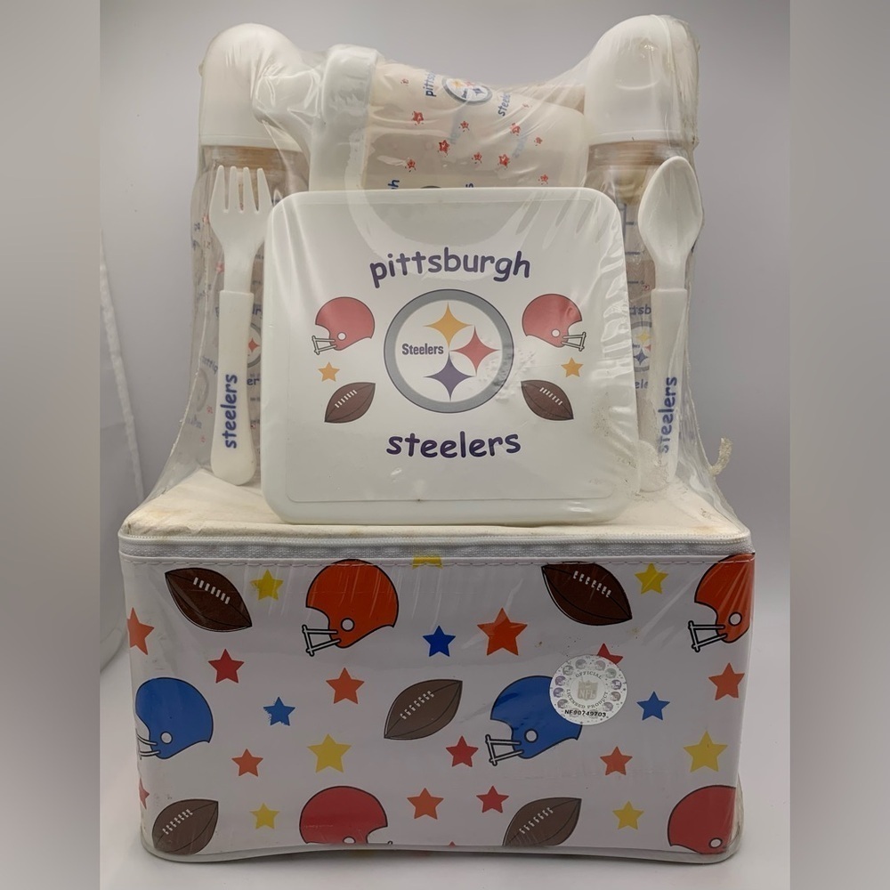 Pittsburgh Steelers Toddler Bag Baby Gift Set Bottles Cup Bag Licensed NFL New